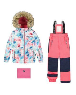 Girls' Two-Piece Play Snowsuit Floral Jacket - Big Kid by DEUX PAR DEUX