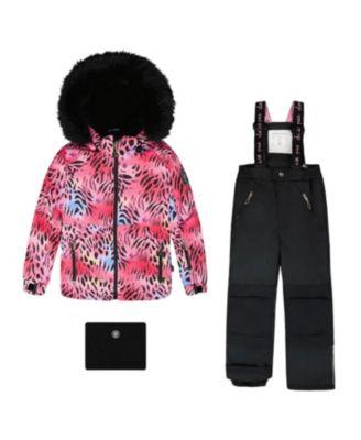 Girls' Two-Piece Play Snowsuit with Jacket and Solid Pant - Little Kid by DEUX PAR DEUX