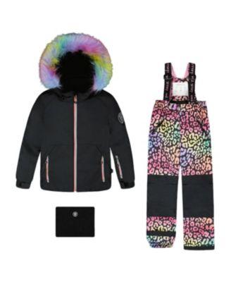 Girls' Two-Piece Rainbow Leopard Play Snowsuit - Little Kid by DEUX PAR DEUX