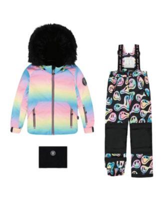 Girls' Two-Piece Smiley Face Play Snowsuit - Big Kid by DEUX PAR DEUX