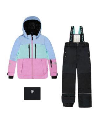 Girls' Two Piece Teknik Snowsuit with Colorblocked Jacket and Solid Pant - Little Kid by DEUX PAR DEUX
