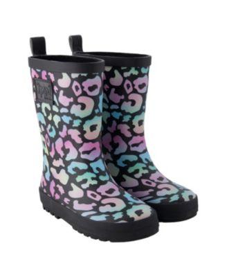 Girls' Waterproof Animal Rain Boots in Natural Rubber - Toddler by DEUX PAR DEUX