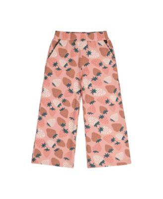 Girls' Wide Leg Sweatpants Strawberry Print - Little Kid by DEUX PAR DEUX