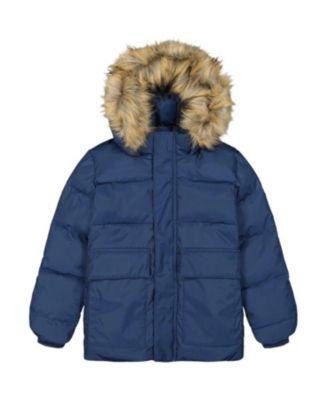 Unisex Faux-Fur Hood Insulated Fleece-Lined Winter Jacket - Little Kid by DEUX PAR DEUX
