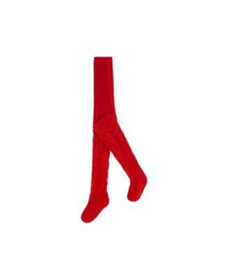 Unisex Tights with Bow Jacquard Red by DEUX PAR DEUX Unisex Tights with Bow Jacquard Red by DEUX PAR DEUX