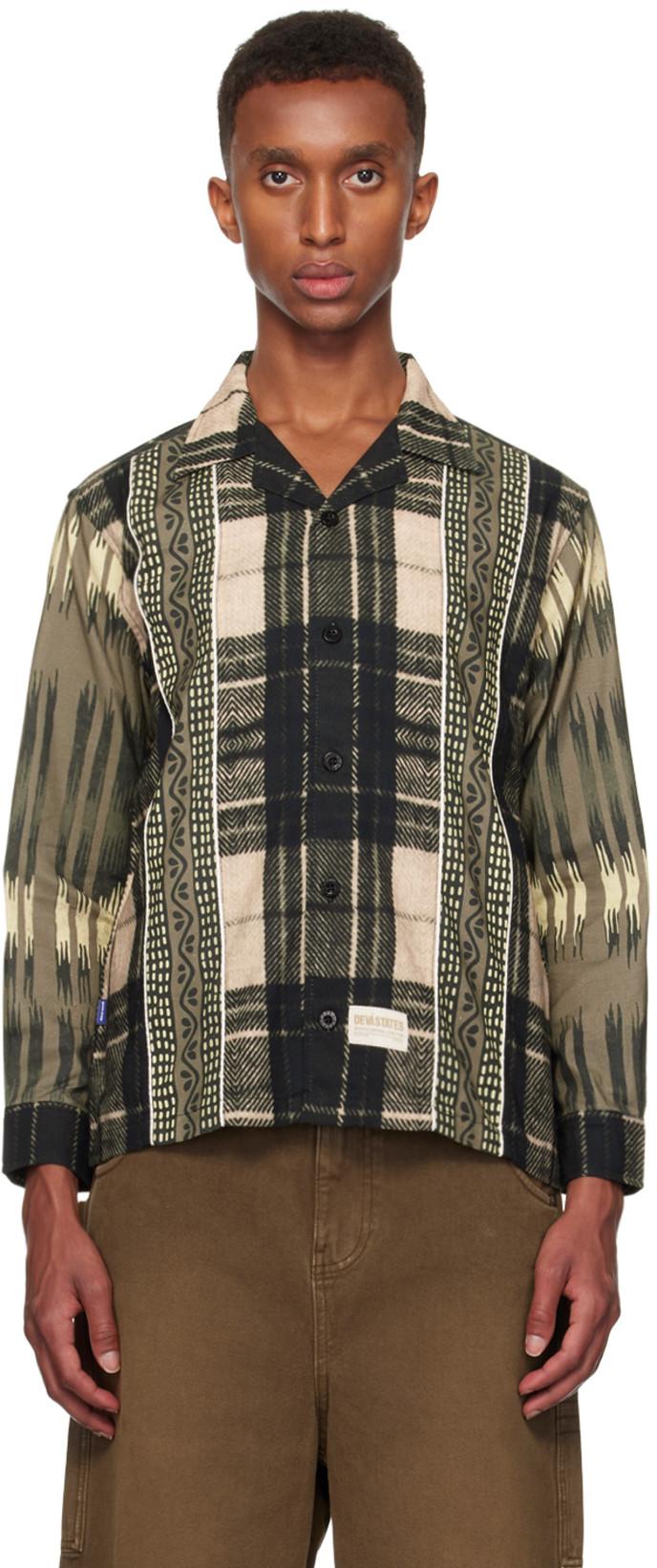 Black Ikat Linen Shirt by DEVA STATES