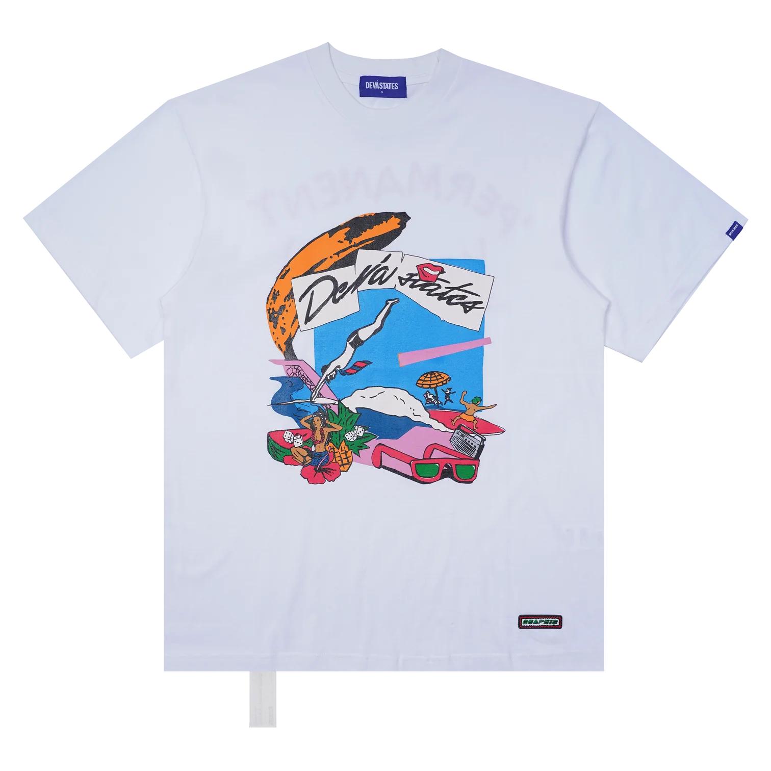 DEVÃ� STATES - AWOL T-Shirt - (White) by DEVA STATES