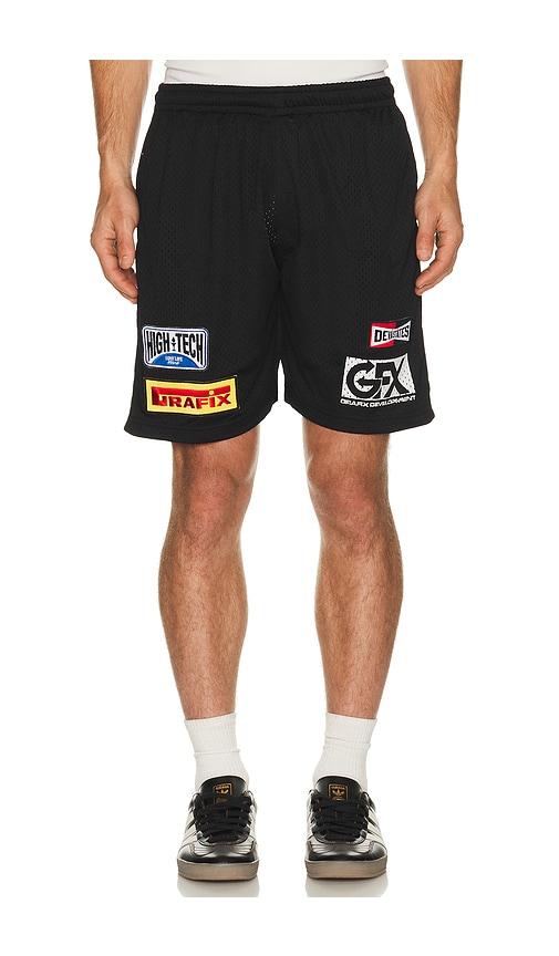 Deva States Garage Mesh Shorts in Black by DEVA STATES