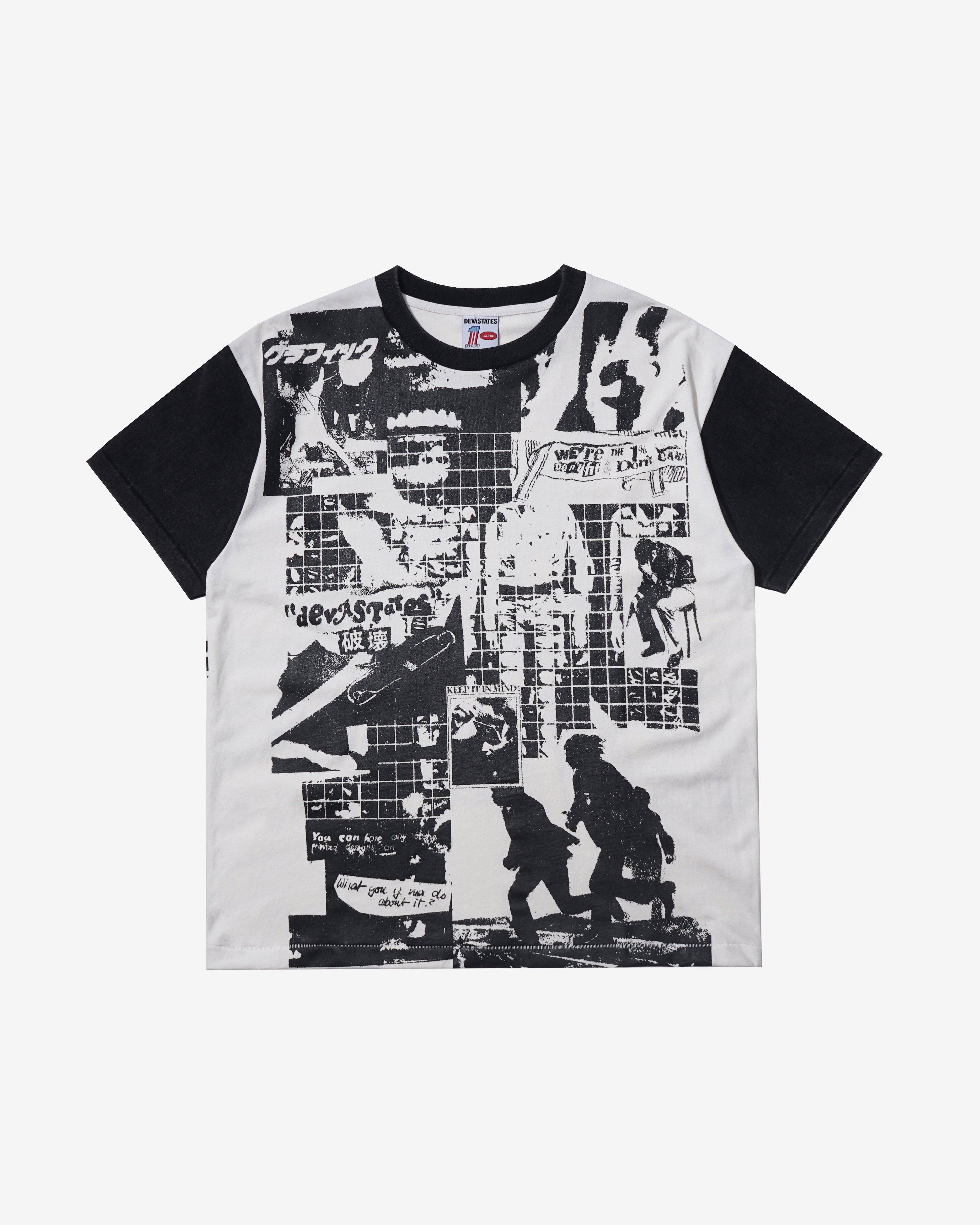 Deva States - Men's Marginal GFX Retro T-Shirt - (Black) by DEVA STATES