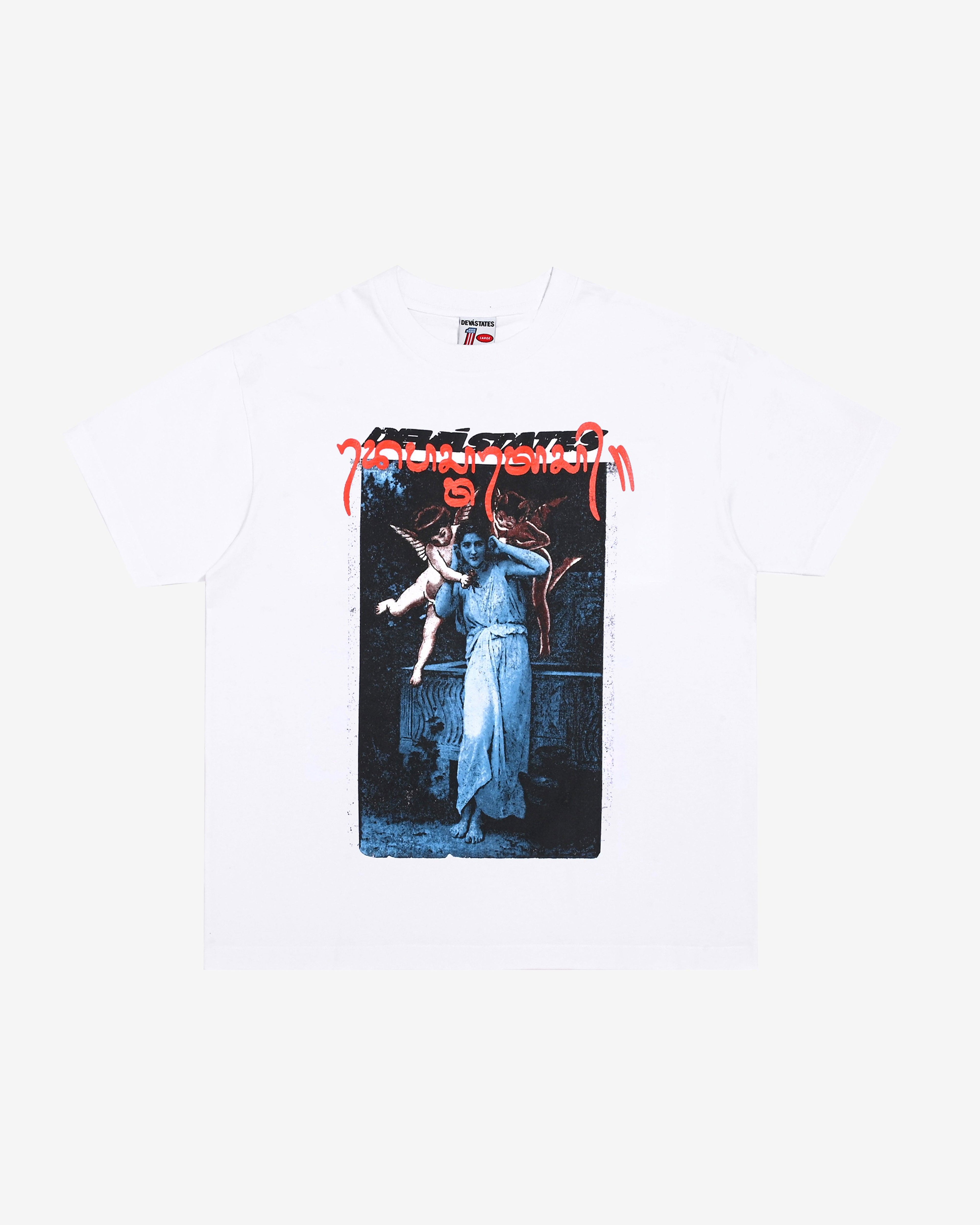 Deva States - Men's Parasite GFX Retro T-Shirt - (White) by DEVA STATES