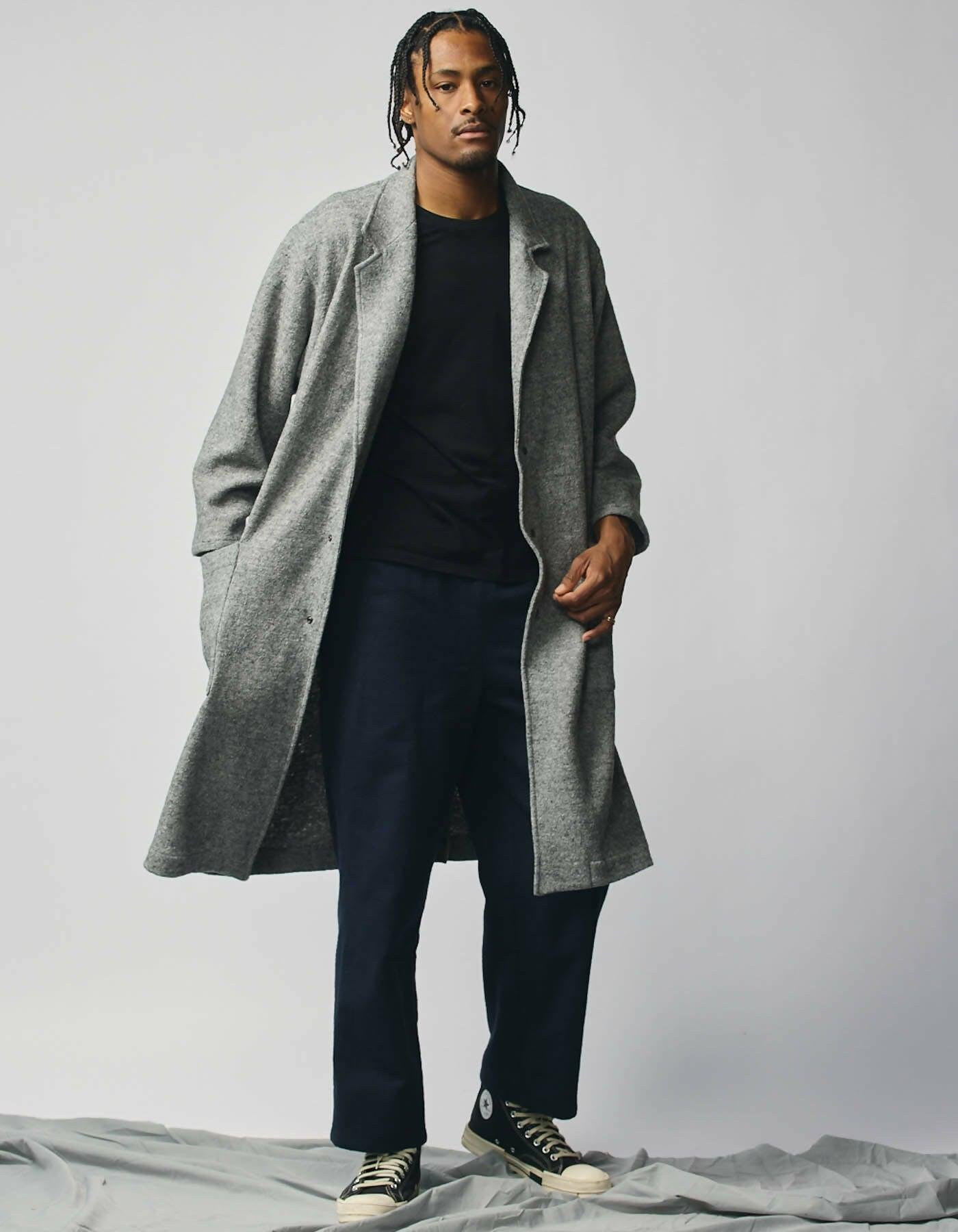 Gender-Neutral Deadstock Wool Overcoat by DEVLYN VAN LOON