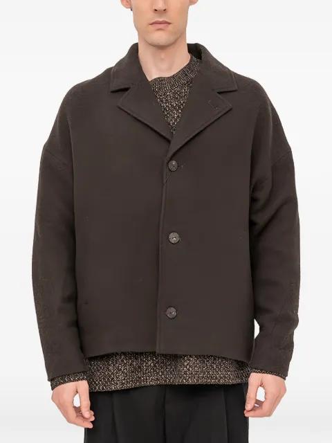 single-breasted peacoat by DEVOA