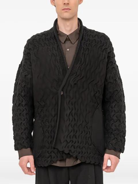 textured cardigan by DEVOA