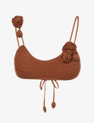 Adrienne Crochet Bikini Top by DEVON WINDSOR