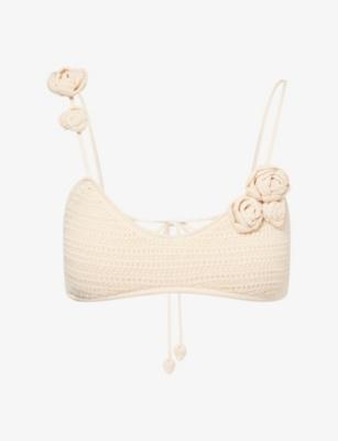 Adrienne Crochet Bikini Top by DEVON WINDSOR