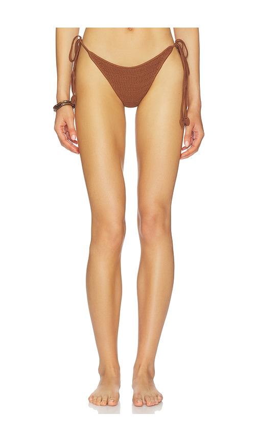 DEVON WINDSOR Ammie Bottom in Brown by DEVON WINDSOR