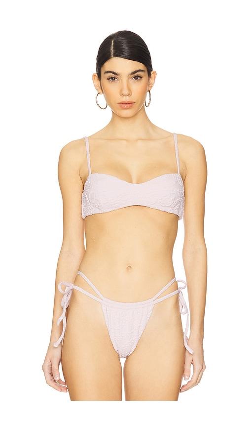 DEVON WINDSOR Belinda Bikini Top in Blush by DEVON WINDSOR