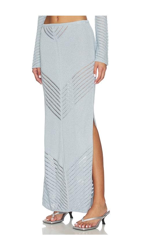 DEVON WINDSOR Bria Maxi Skirt in Baby Blue by DEVON WINDSOR
