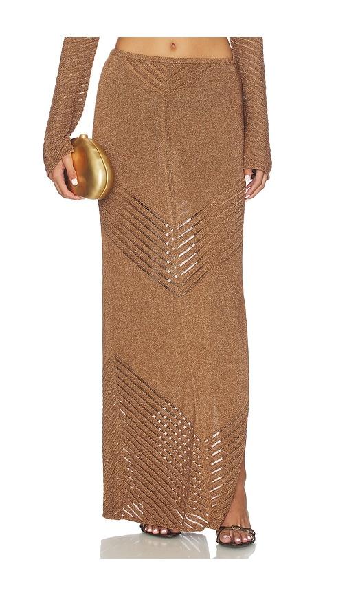 DEVON WINDSOR Bria Maxi Skirt in Taupe by DEVON WINDSOR