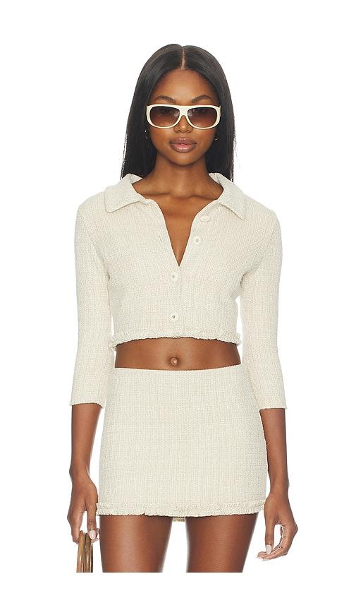 DEVON WINDSOR Brielle Jacket in Cream, Metallic Gold by DEVON WINDSOR