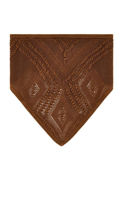 DEVON WINDSOR Crochet Bandana in Brown by DEVON WINDSOR