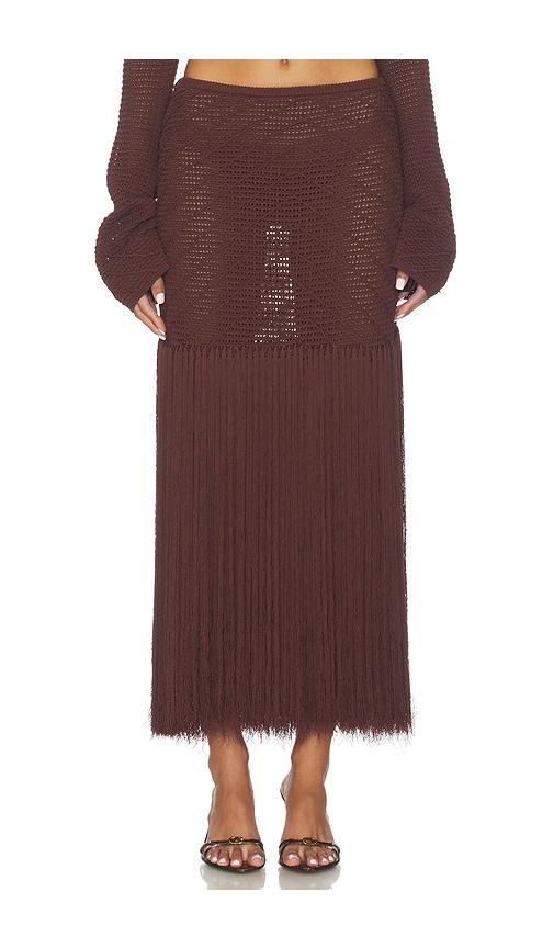 DEVON WINDSOR Edna Maxi Skirt in Brown by DEVON WINDSOR