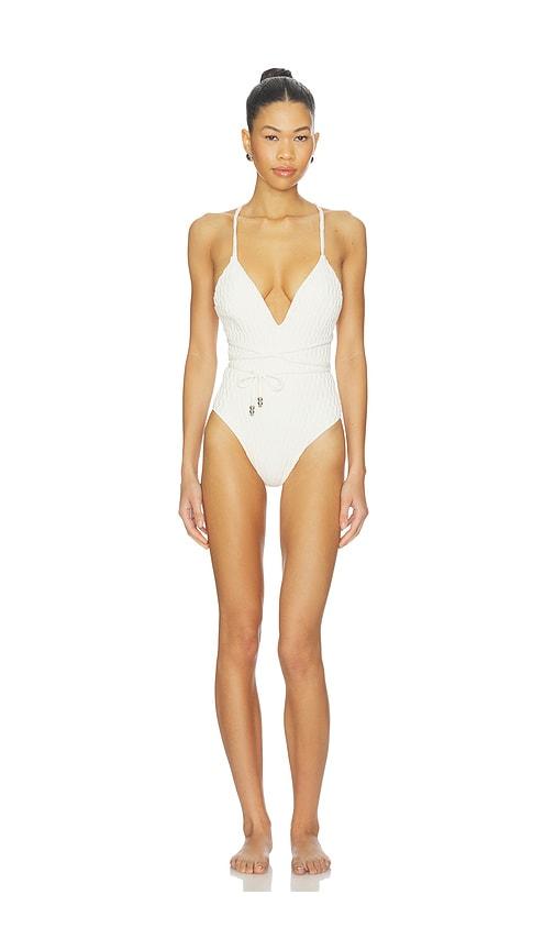 DEVON WINDSOR Felix One Piece in Ivory by DEVON WINDSOR