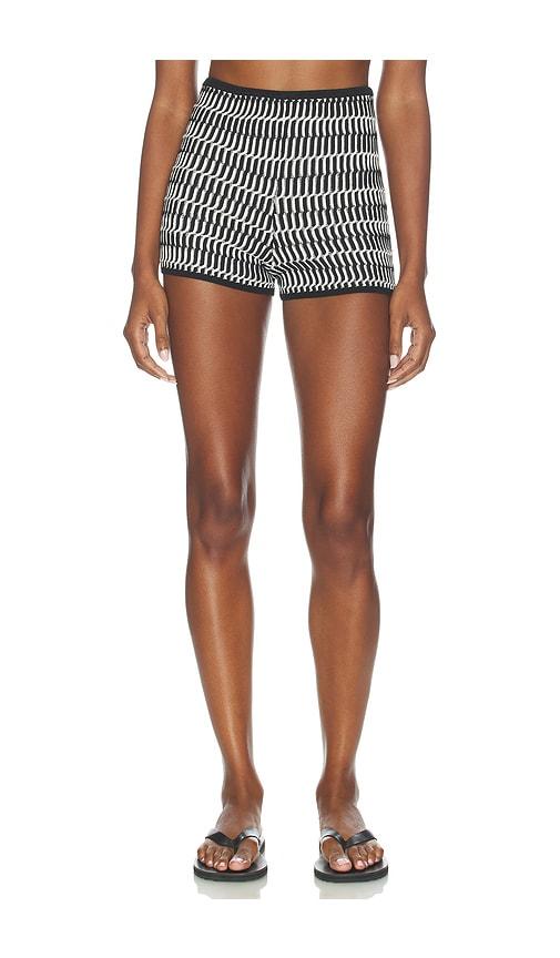 DEVON WINDSOR Grazia Short in Black,White by DEVON WINDSOR