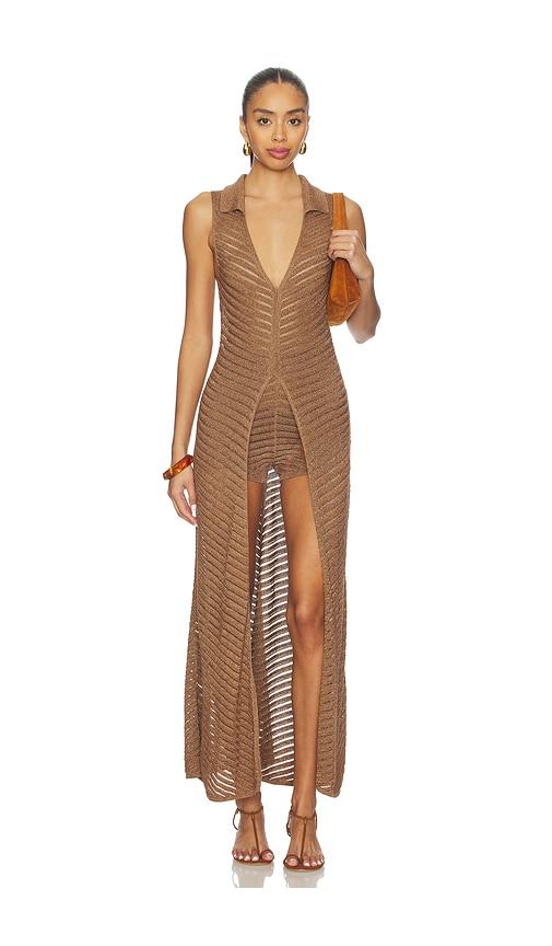 DEVON WINDSOR Gretta Top in Taupe by DEVON WINDSOR