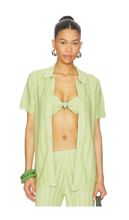 DEVON WINDSOR Irene Top in Green by DEVON WINDSOR