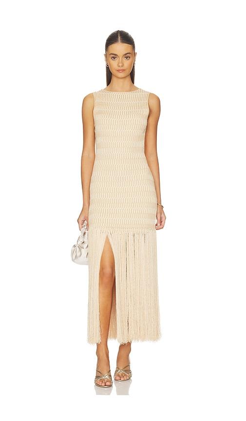 DEVON WINDSOR Leiza Dress in Metallic Gold by DEVON WINDSOR