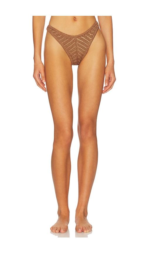 DEVON WINDSOR Lola Bikini Bottom in Tan by DEVON WINDSOR