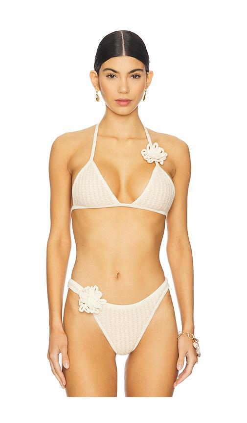 DEVON WINDSOR Nash Bikini Top in Cream by DEVON WINDSOR