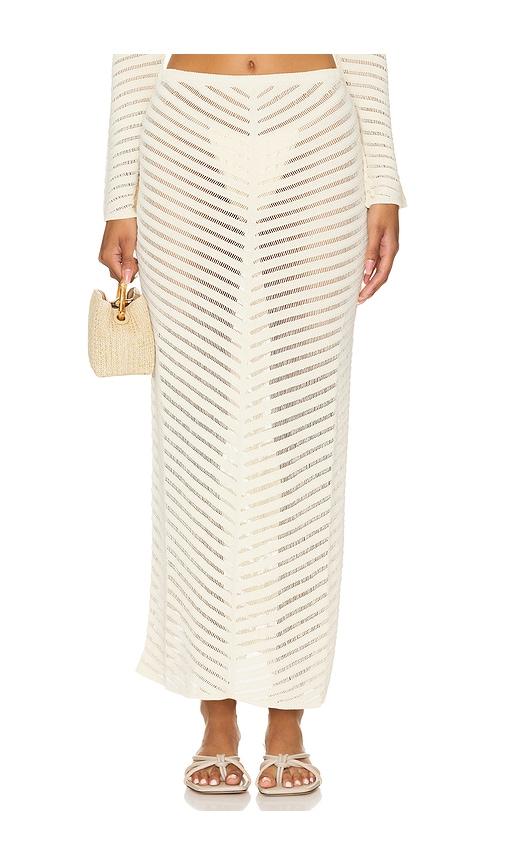 DEVON WINDSOR Rafaella Skirt in Cream by DEVON WINDSOR