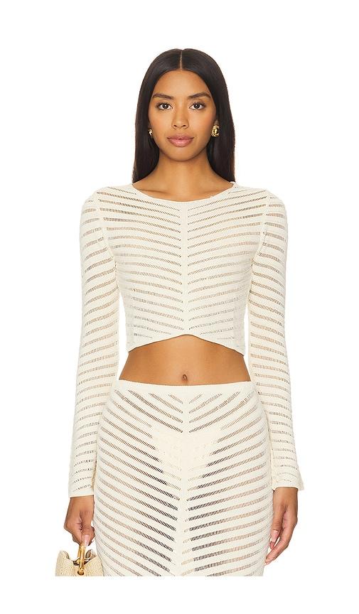 DEVON WINDSOR Raya Top in Cream by DEVON WINDSOR