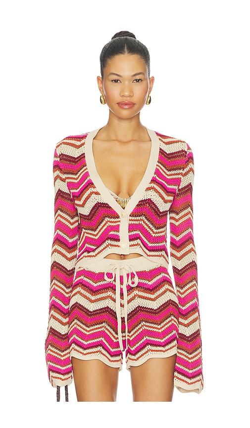 DEVON WINDSOR Stella Cardigan in Fuchsia by DEVON WINDSOR