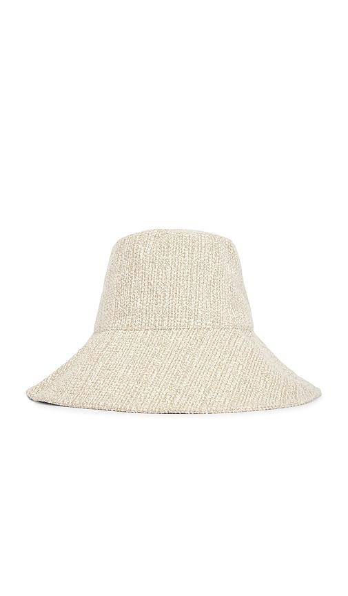 DEVON WINDSOR Sun Hat in Cream,Metallic Gold by DEVON WINDSOR