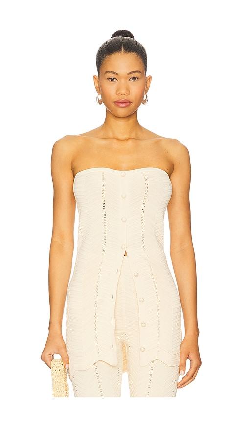 DEVON WINDSOR Tiffany Top in Cream by DEVON WINDSOR