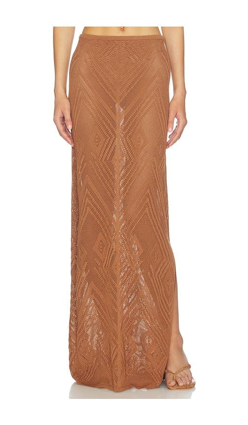 DEVON WINDSOR Vie Skirt in Brown by DEVON WINDSOR