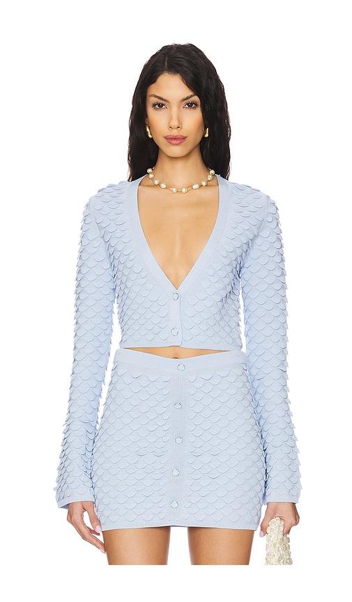 DEVON WINDSOR Vittoria Cardigan in Baby Blue by DEVON WINDSOR