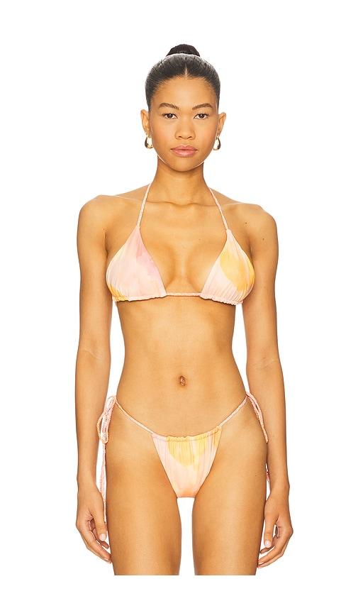 DEVON WINDSOR Winona Bikini Top in Orange,Blush by DEVON WINDSOR