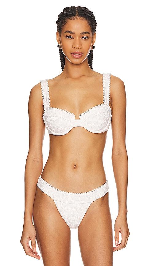 DEVON WINDSOR x REVOLVE Palmer Bikini Top in Cream by DEVON WINDSOR