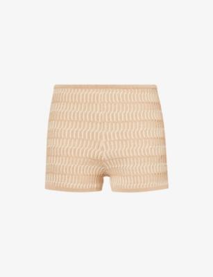 Grazia Metallic Knit Shorts by DEVON WINDSOR