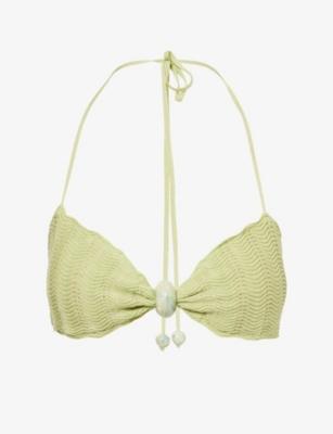 Kyla Open-Knit Bikini Top by DEVON WINDSOR
