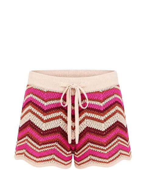 chevron-knit scalloped shorts by DEVON WINDSOR