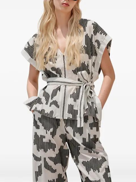 Celestra V-neck belted top by DEVOTION
