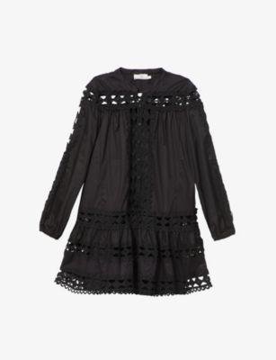 Ithaki lace-embroidered cotton mini dress by DEVOTION TWINS
