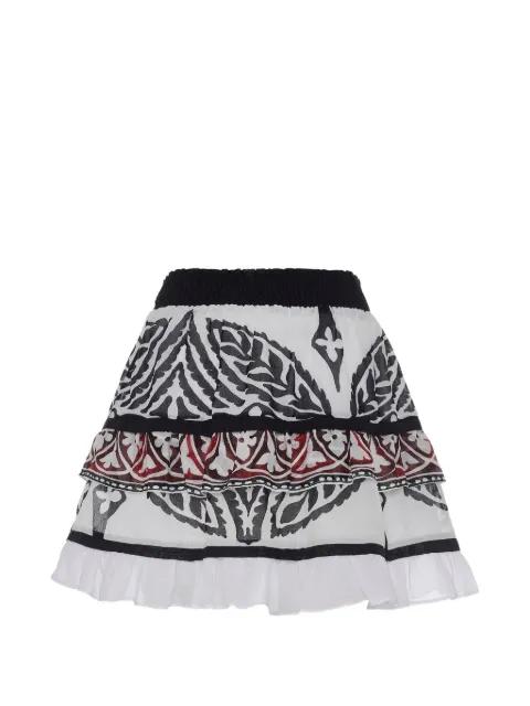 ruffled patterned skirt by DEVOTION