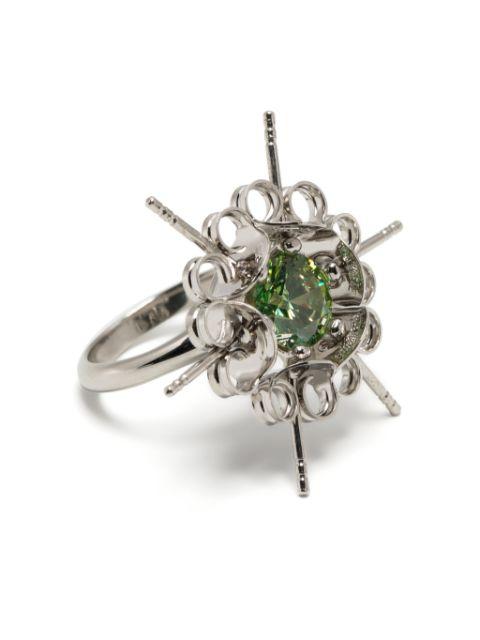 solitaire pompadour ring by D'HEYGERE