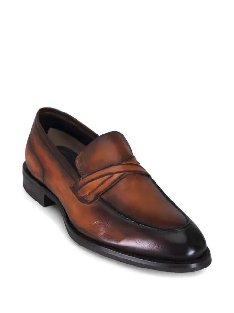 Marzana twisted-leather loafers by DI BIANCO